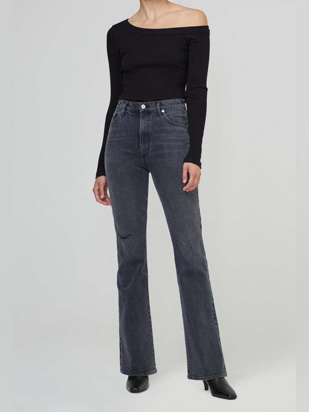 CITIZENS OF HUMANITY Lilah High Rise Bootcut in Anthem Wash Black Size 27